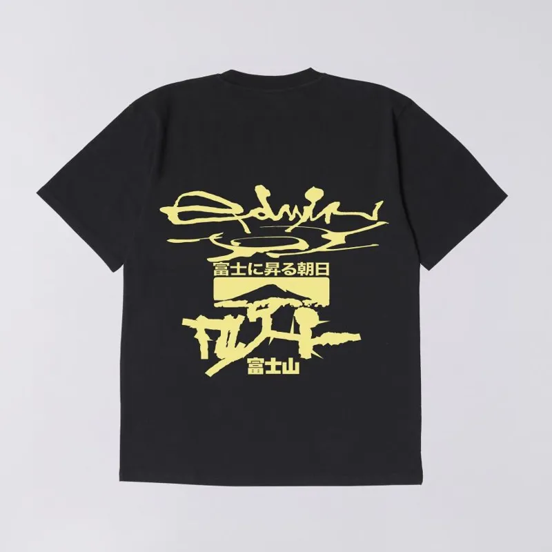Edwin Mount Fuji Dusk T-Shirt - Black-1