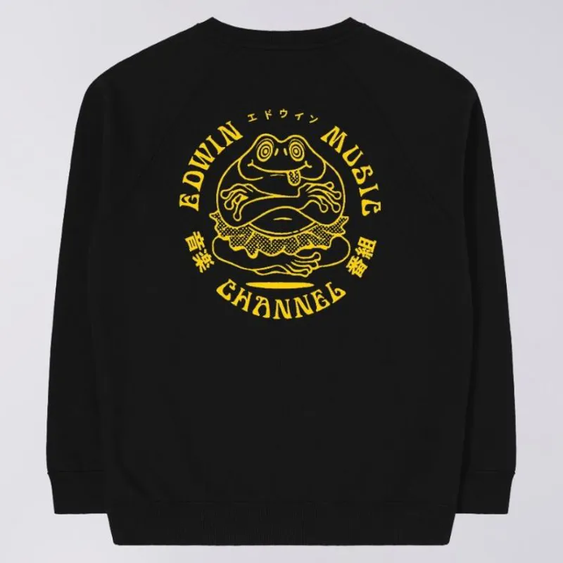 Edwin Music Channel Sweat - Black-1