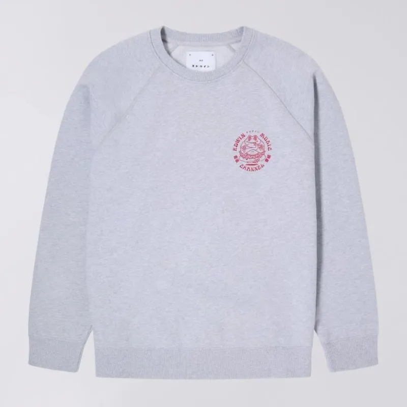 Edwin Music Channel Sweat - Grey Marl