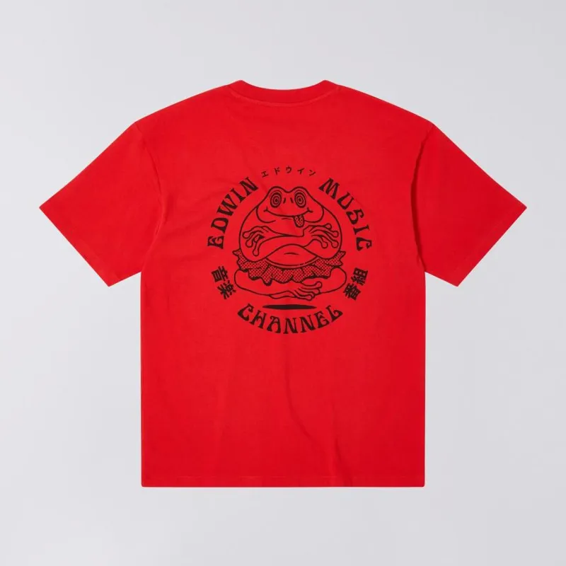 Edwin Music Channel T-Shirt - Fiery Red-1
