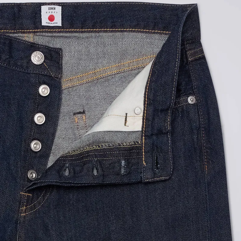 Edwin Regular Straight Kaihara Indigo Lightweight Red Selvage - Blue Rinsed-3