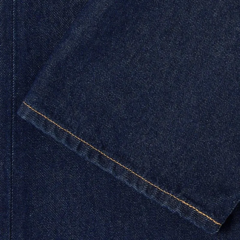 Edwin Regular Straight Kaihara Pure Indigo Openend Denim - Blue Rinsed-4