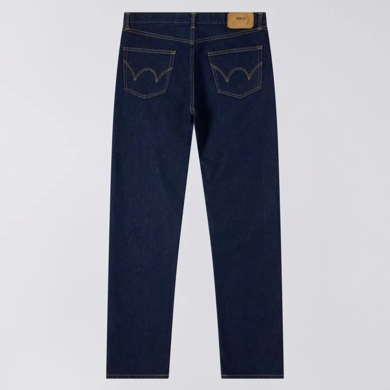 Edwin Regular Straight Kaihara Pure Indigo Openend Denim - Blue Rinsed