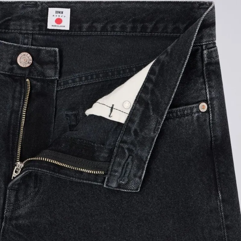Edwin Regular Tapered - Black Dark Used-2