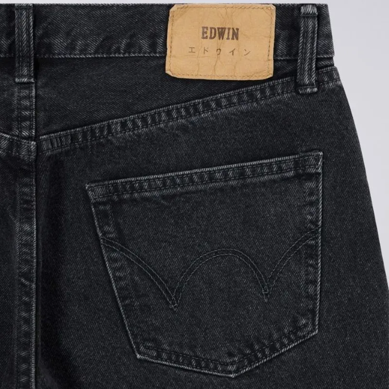 Edwin Regular Tapered - Black Dark Used-3