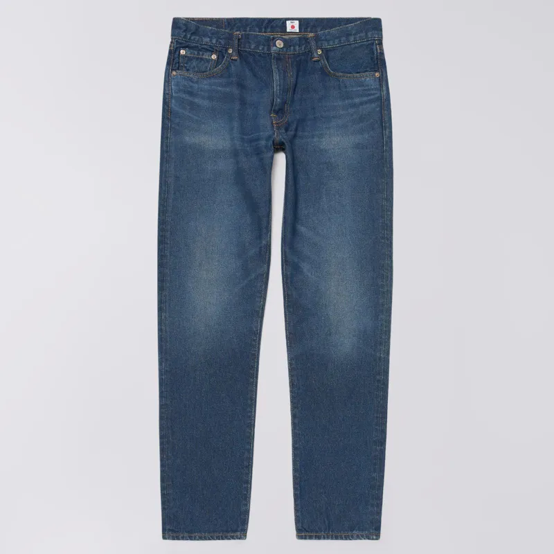 Edwin Regular Tapered Kaihara Pure Indigo Openend Denim - Blue Dark Used-1