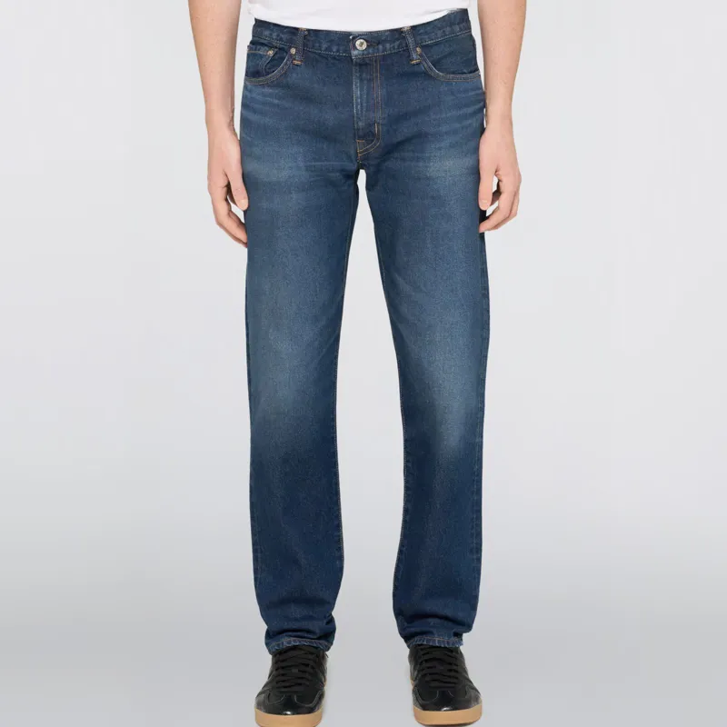 Edwin Regular Tapered Kaihara Pure Indigo Openend Denim - Blue Dark Used-5