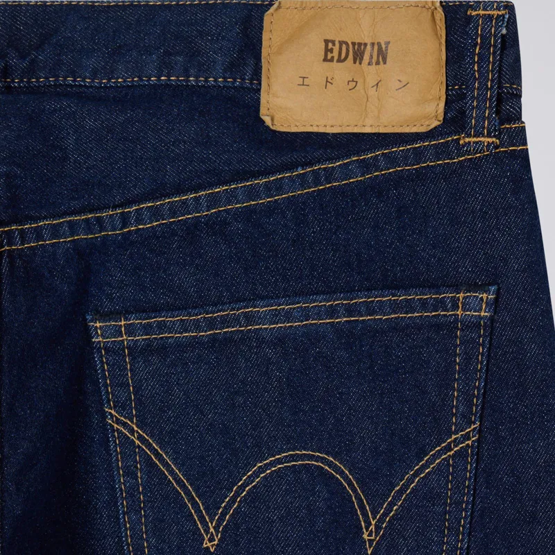 Edwin Regular Tapered Kaihara Pure Indigo Openend Denim - Blue Rinsed-2