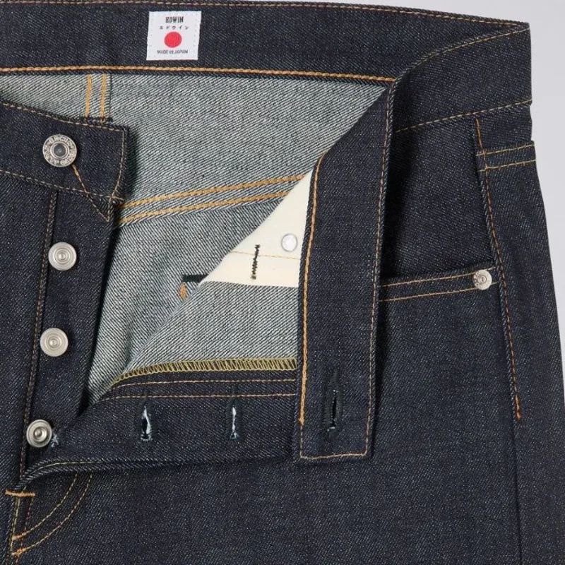 Edwin Regular Tapered Kurabo Red Selvage - Blue Unwashed-4