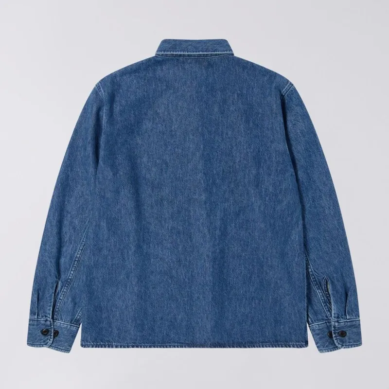 Edwin Sebastian Shirt - Blue Mid Stone Wash-1