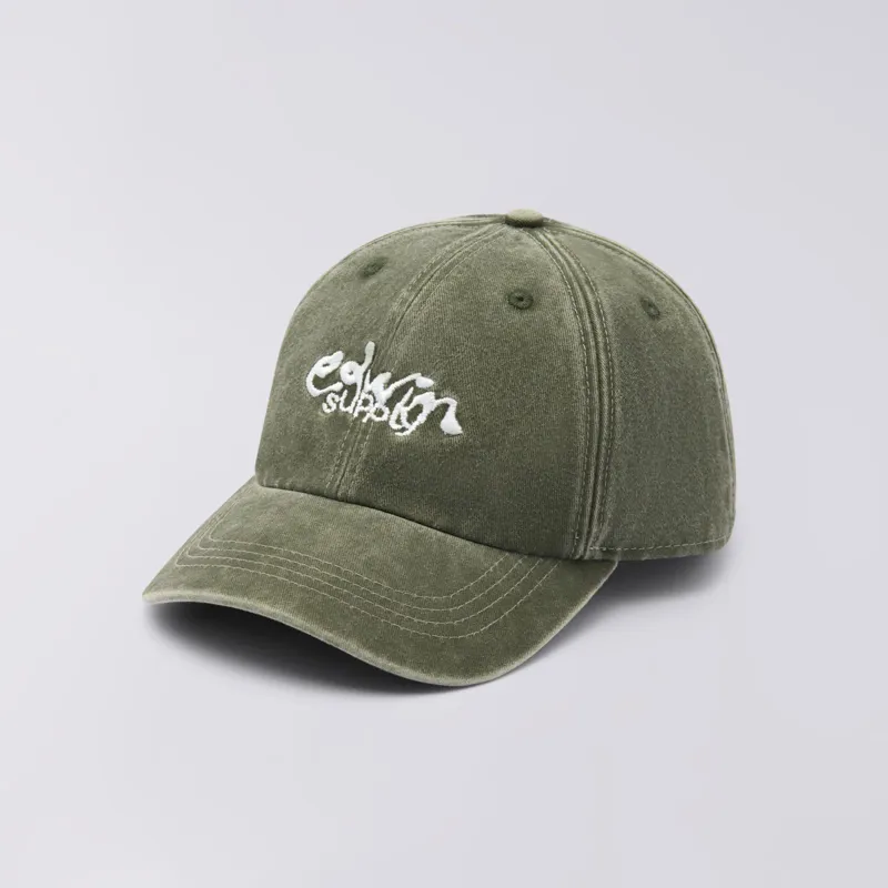Edwin Soft Washed 6 Panel Cap - Mediterranea Stone Washed