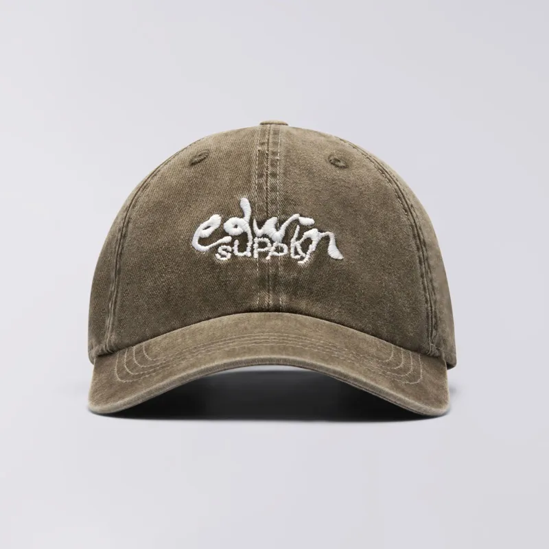 Edwin Soft Washed 6 Panel Cap - Brown Stone Washed-1