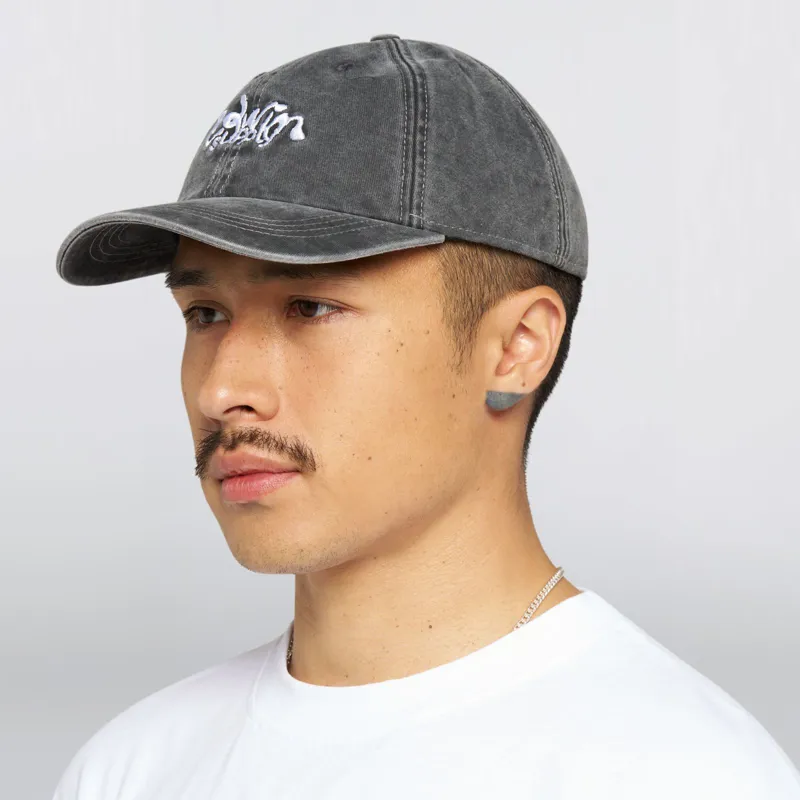 Edwin Soft Washed 6 Panel Cap - Black Stone Washed-2