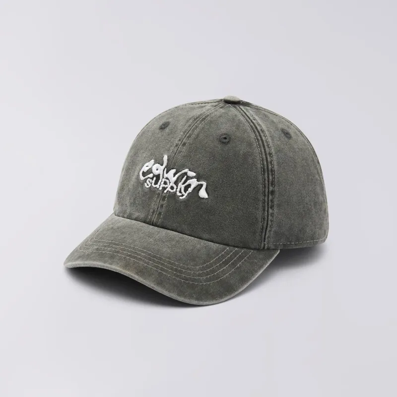 Edwin Soft Washed 6 Panel Cap - Black Stone Washed