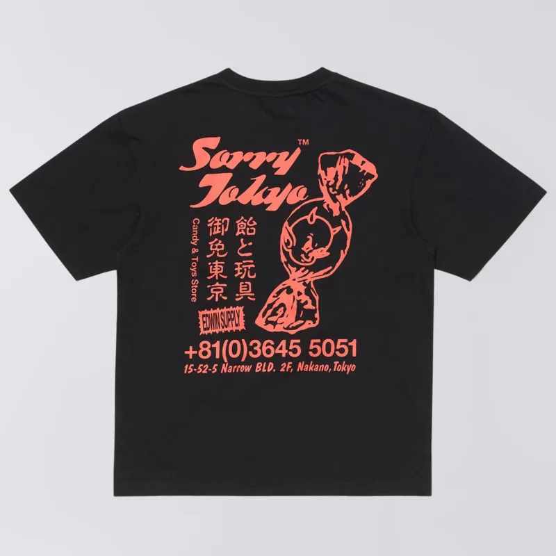Edwin Sorry Tokyo T-Shirt - Black -1