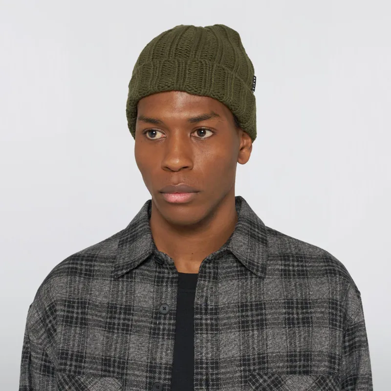 Edwin Vintage Beanie - Olive Night-1