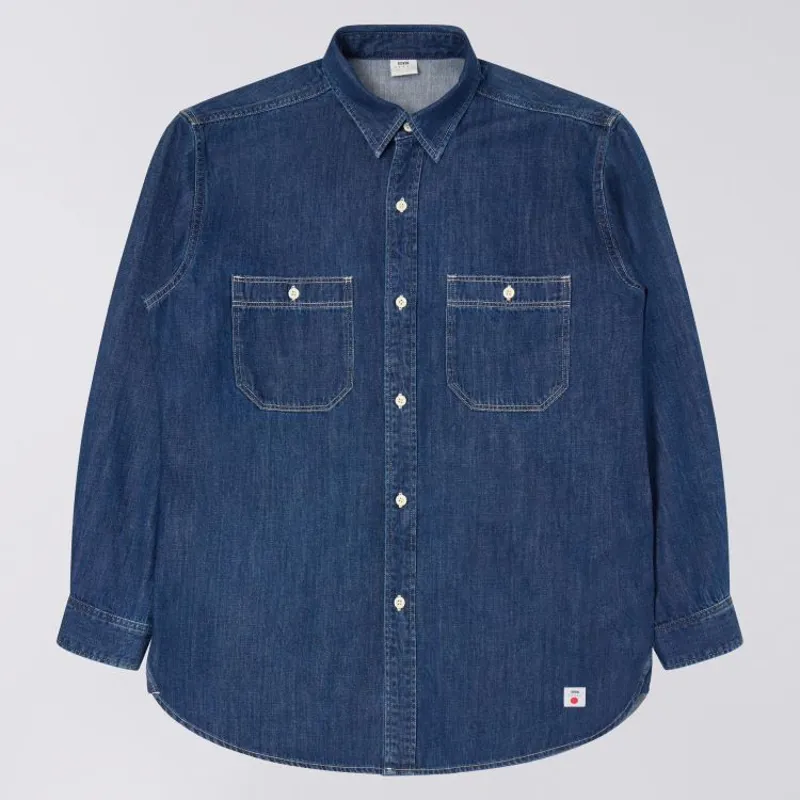 Edwin Work Shirt - Blue Dark Used