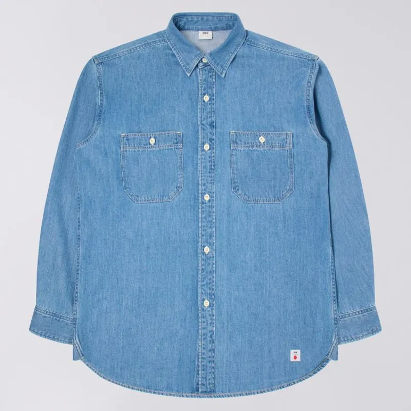 Edwin Work Shirt - Blue Light Used