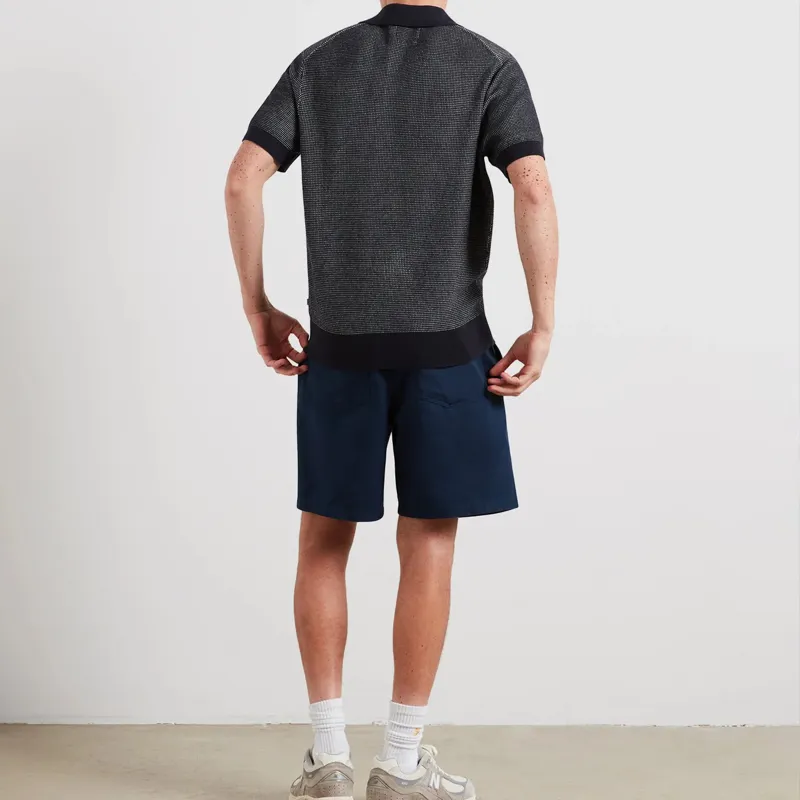Farah Birch Knitted Polo Shirt - True Navy-2