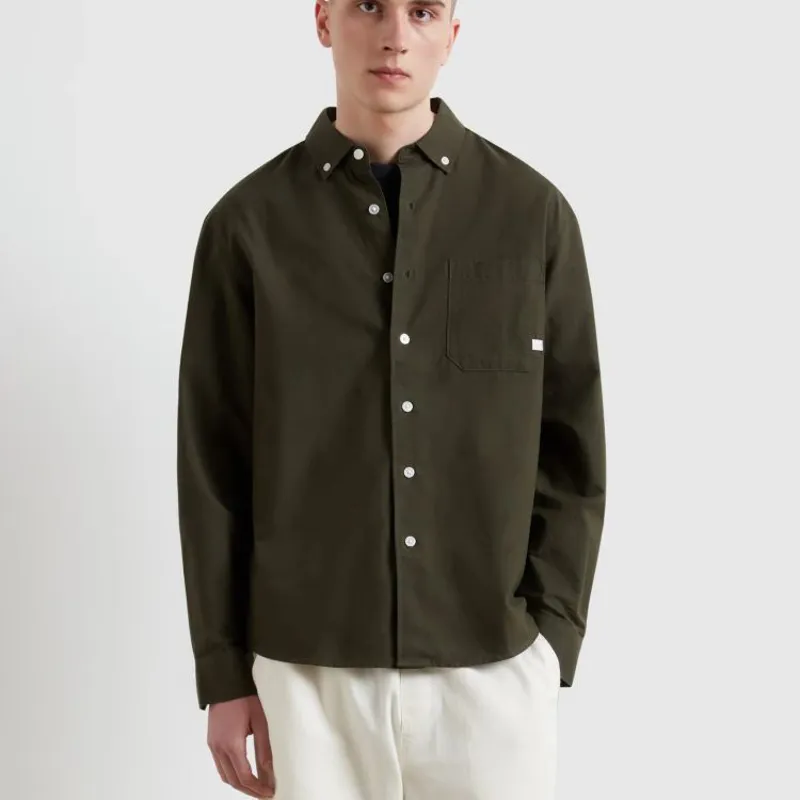 Farah Brewer Box LS Shirt - Evergreen-1