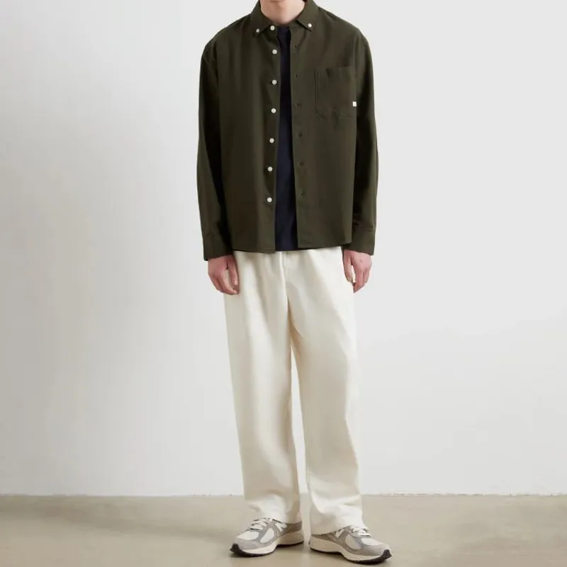 Farah Brewer Box LS Shirt - Evergreen-2