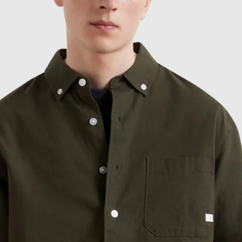 Farah Brewer Box LS Shirt - Evergreen-4
