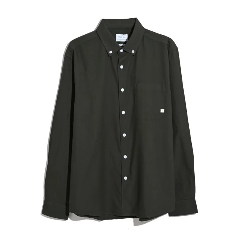 Farah Brewer Box LS Shirt - Evergreen