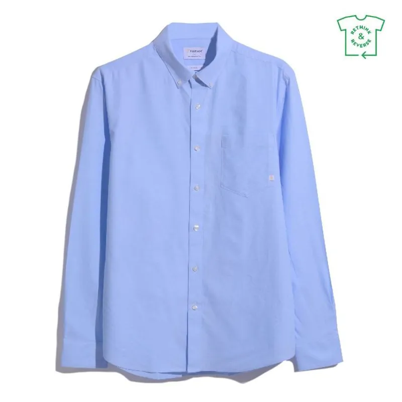 Farah Brewer Box LS Shirt - Sky Blue