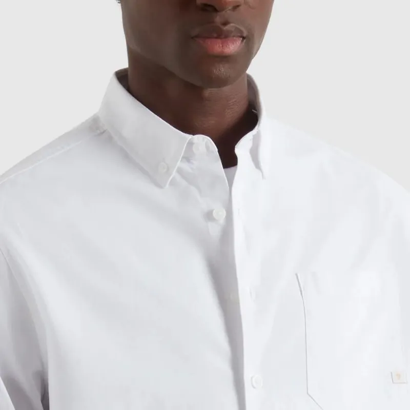 Farah Brewer Box LS Shirt - White-2