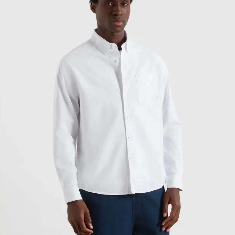 Farah Brewer Box LS Shirt - White-4