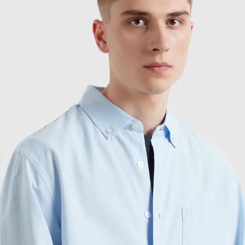 Farah Brewer F Tab LS Shirt - Sky Blue-2