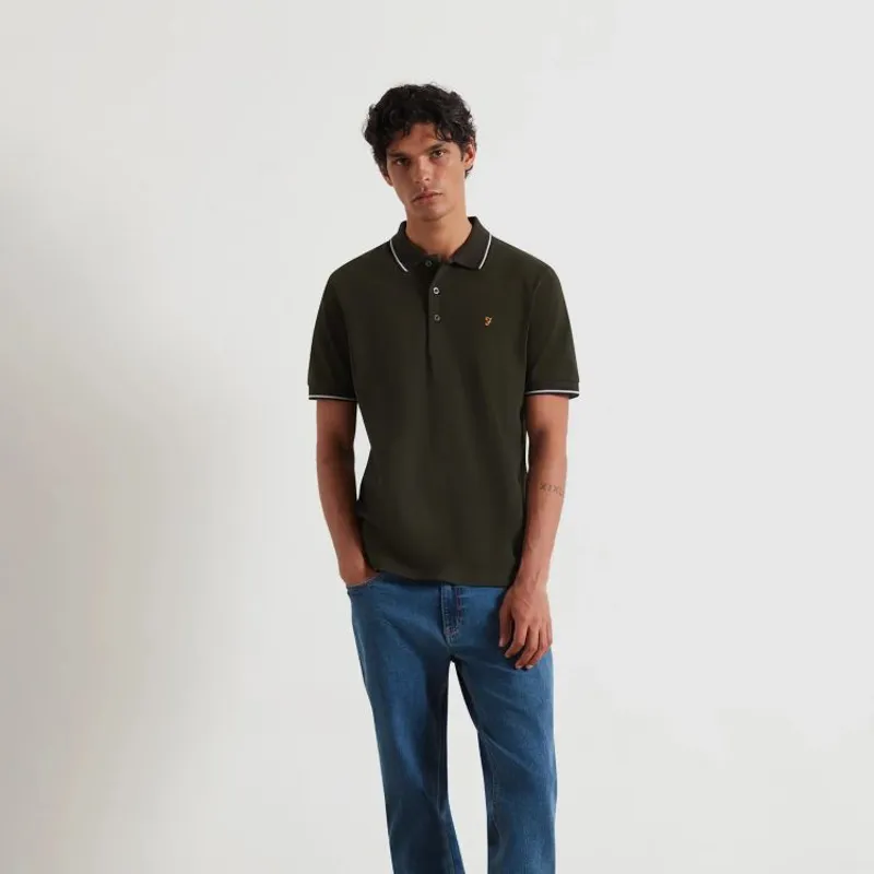 Farah Elton Polo Shirt - Evergreen-3