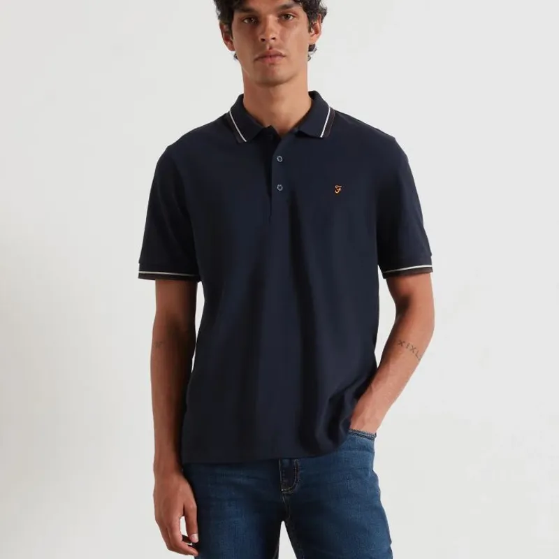 Farah Elton Polo Shirt - True Navy-4
