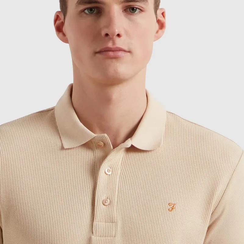 Farah Forster Polo Shirt - Birch Grey-3