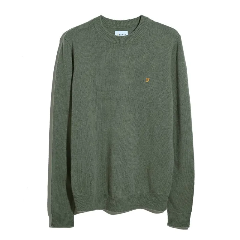 Farah Maidstone Crew Sweater - Tarragon Green