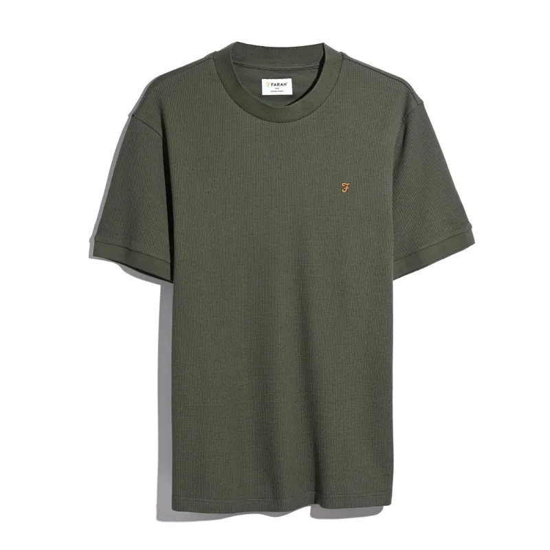 Farah Paine Waffle T-Shirt - Rosemary