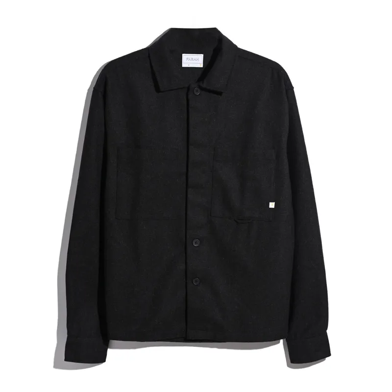 Farah Randall F-Tab Overshirt - Charcoal Marl