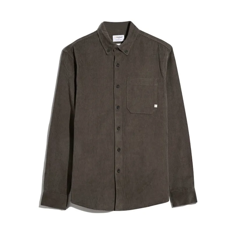 Farah Spencer LS Shirt - Mushroom Grey