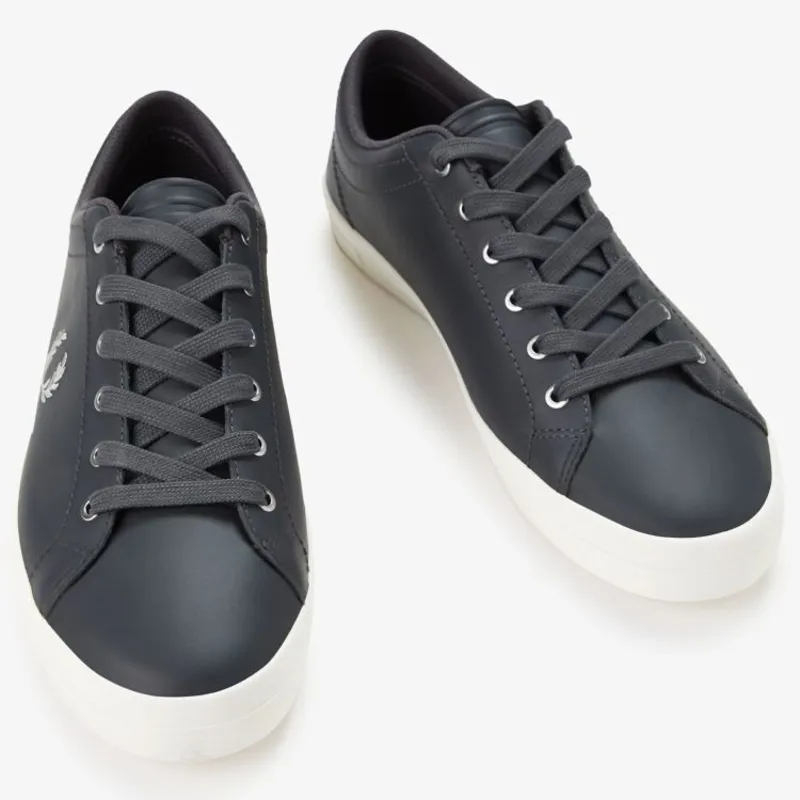 Fred Perry Baseline Leather - Anchor Grey-1