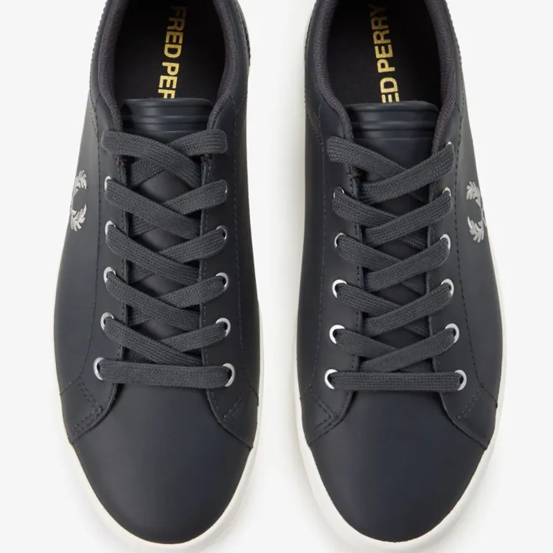 Fred Perry Baseline Leather - Anchor Grey-5