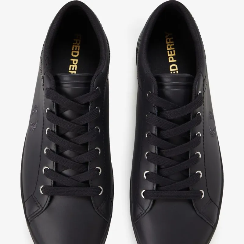 Fred Perry Baseline Leather - Black-5
