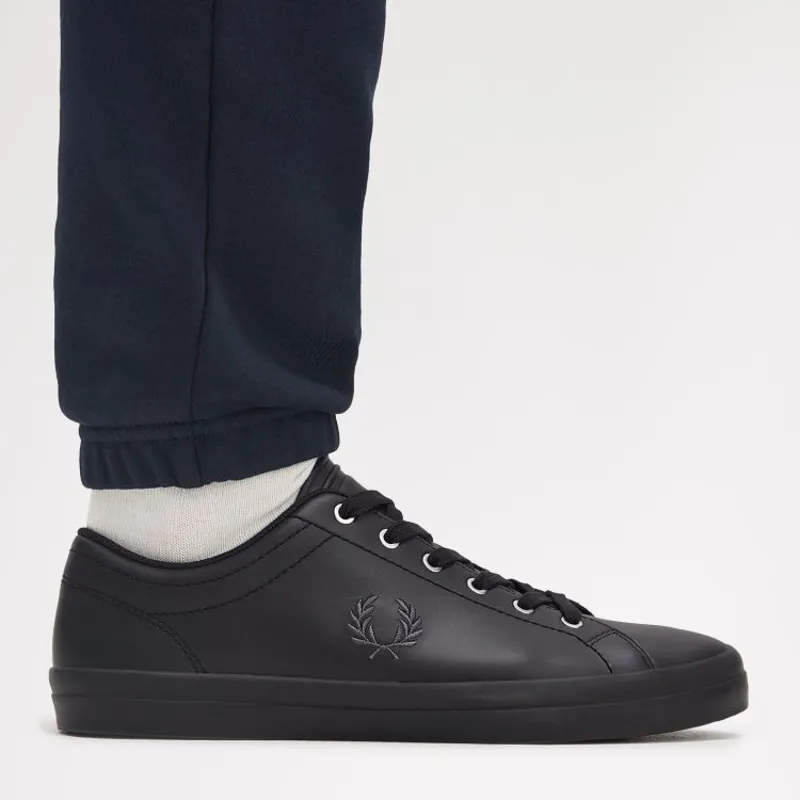 Fred Perry Baseline Leather - Black-6