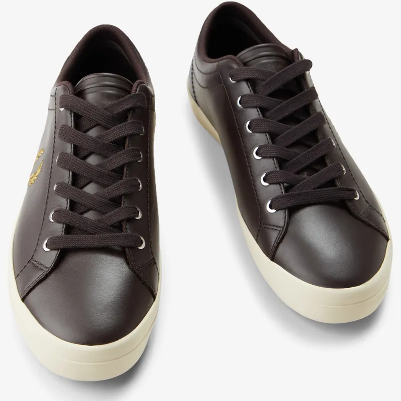 Fred Perry Baseline Leather - Rich Brown-2