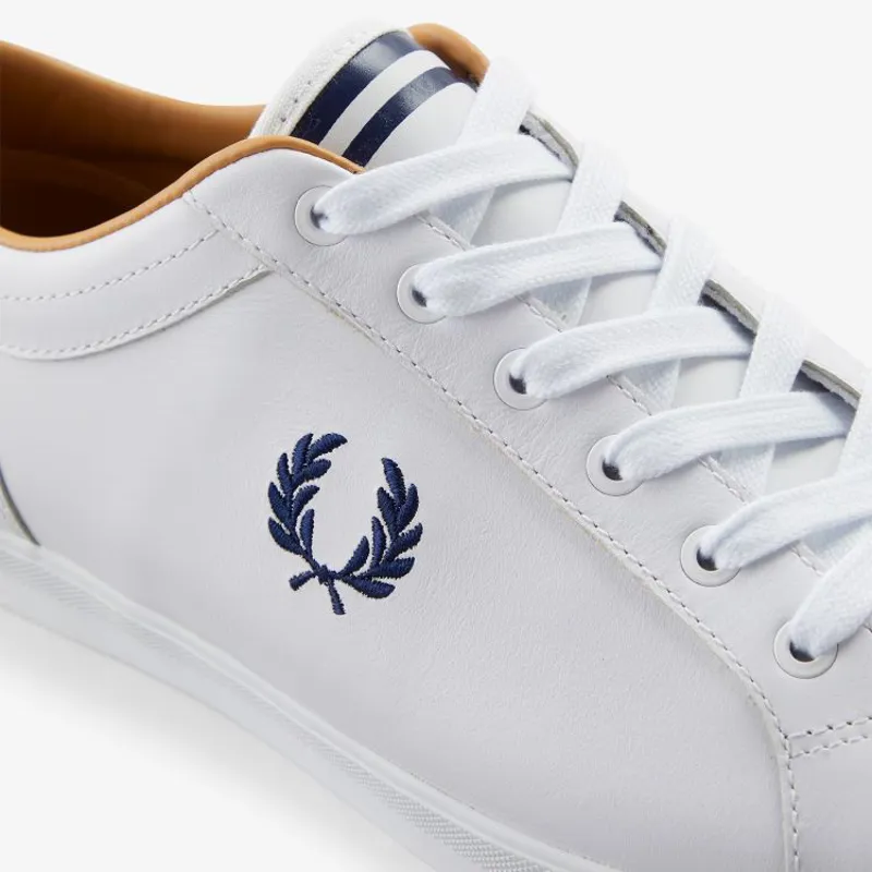 Fred Perry Baseline Leather - White-4
