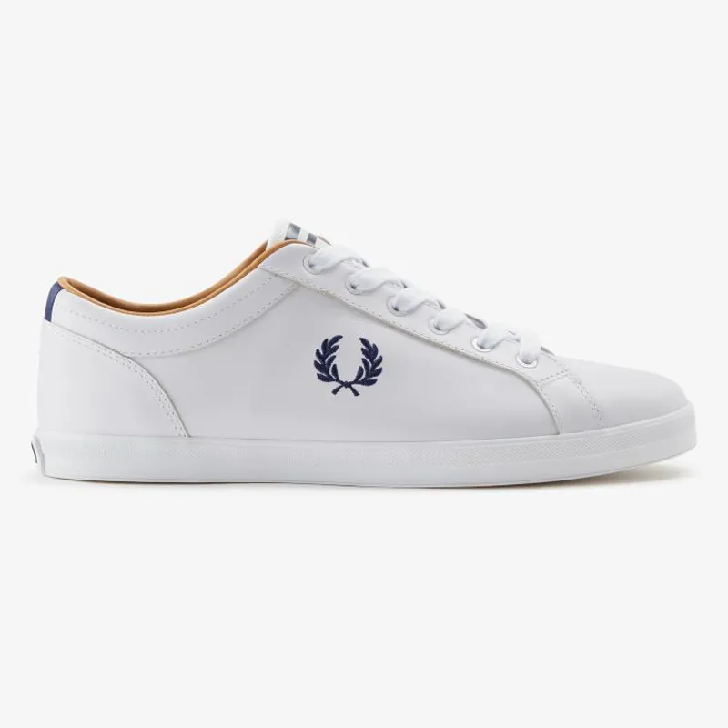 Fred Perry Baseline Leather - White