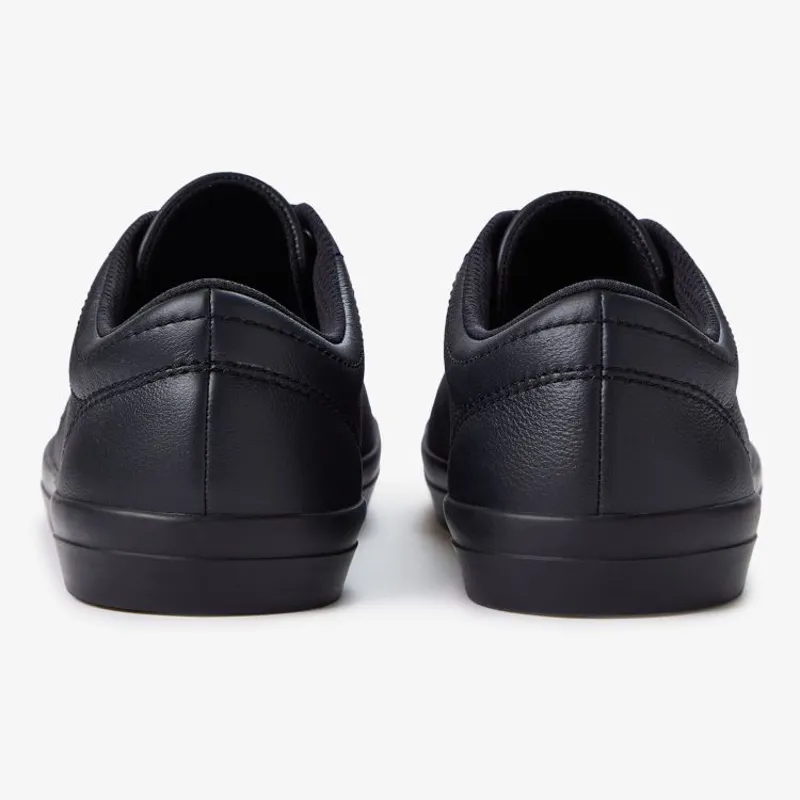 Fred Perry Baseline Leather - Black/Laurel Wreath Green-3