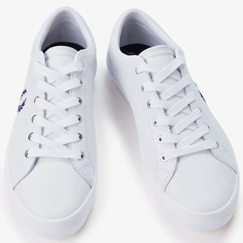 Fred Perry Baseline Leather - White-2
