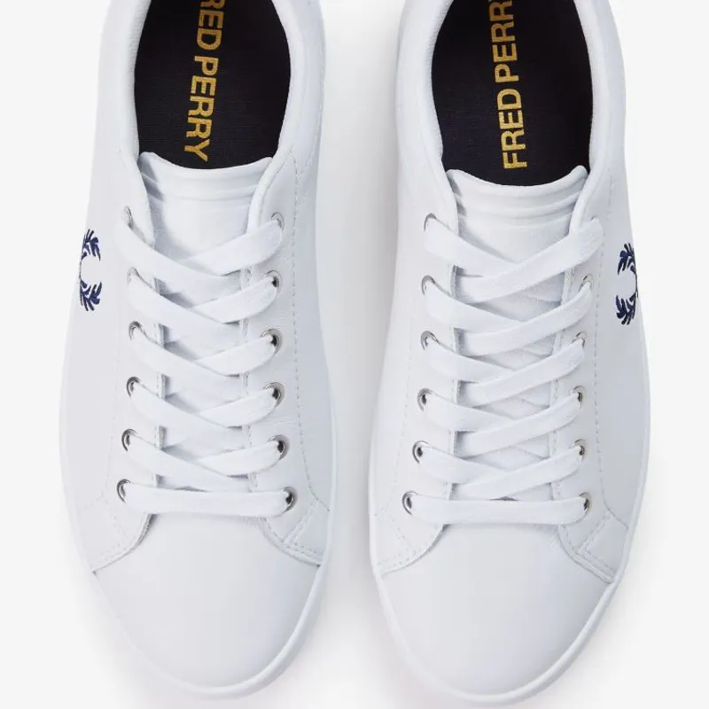Fred Perry Baseline Leather - White-5