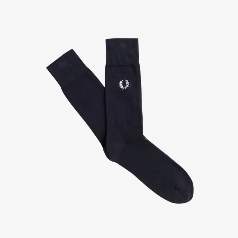 Fred Perry Classic Laurel Wreath Socks - Navy/Snow White