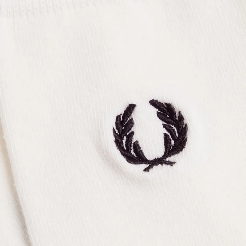 Fred Perry Classic Laurel Wreath Socks - Snow White/Black-1